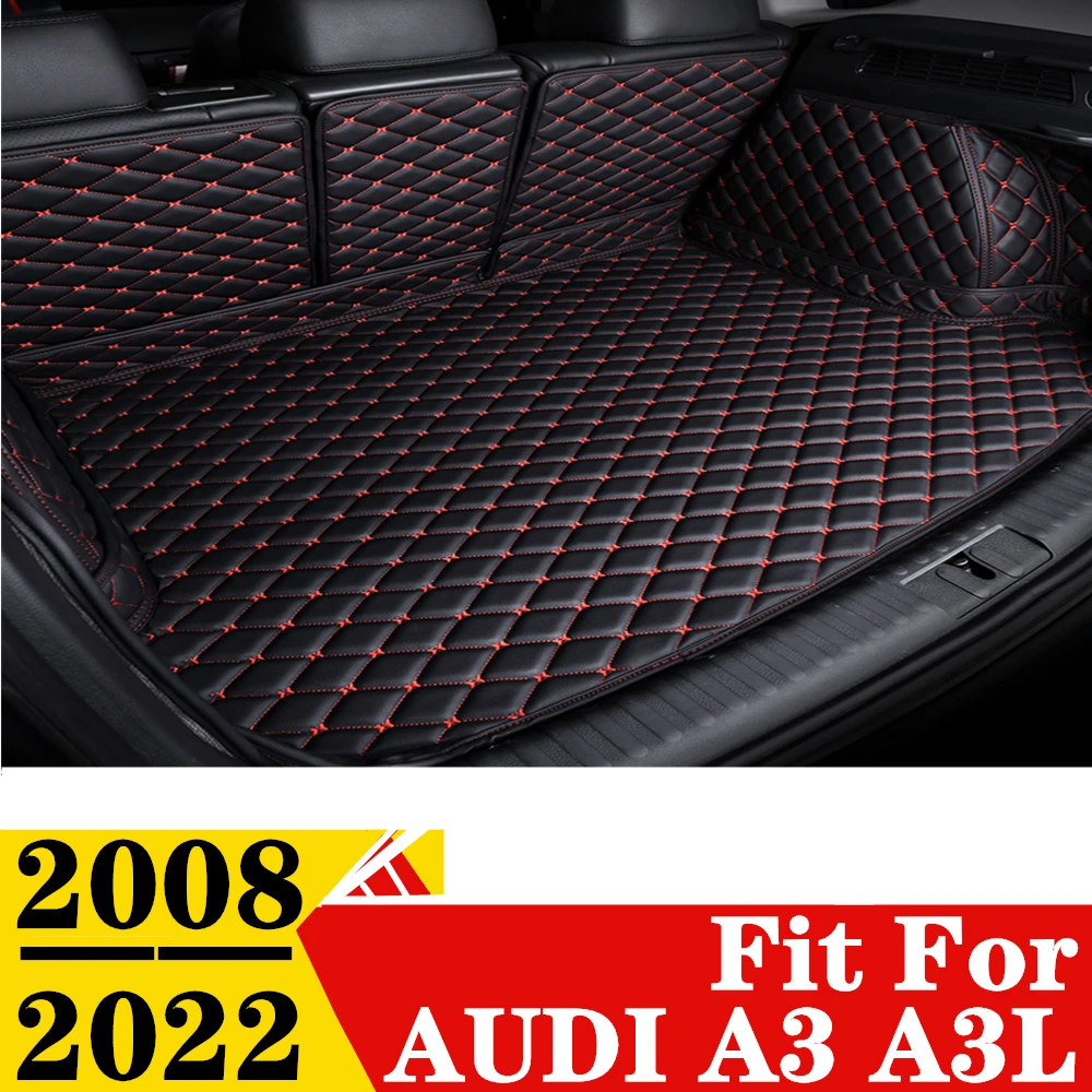 

Коврик для багажника автомобиля для AUDI A3 2008-22, для любой погоды, XPE, кожаный задний Чехол для груза, коврик, подкладка для багажника, автозапча...
