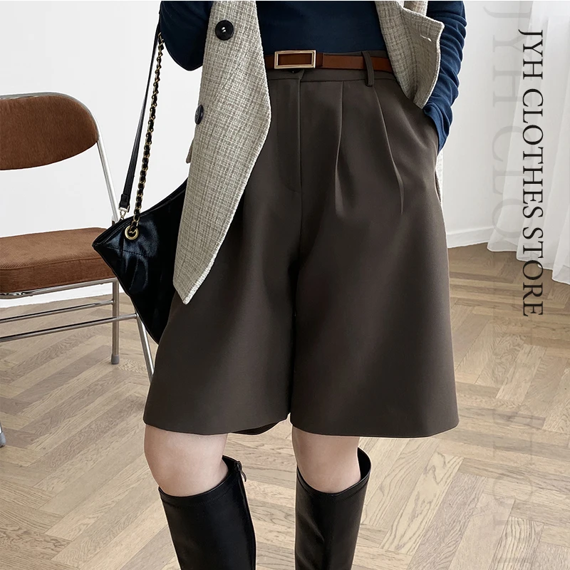 

Vintage Straight Knee Length Trousers Women England Style High Waist Pants Pantalon Femme Spodnie Damskie Korean Woman Pants