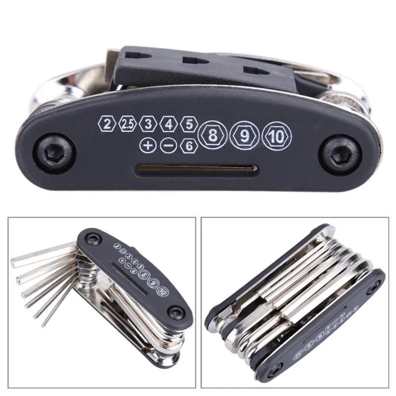 

Multi 15 in 1 Usage Bike Bicycle Repair Bike Tools Kit Hex Wrench Nut Tire repair Hex Allen Key Screwdriver Socket Extension Rod