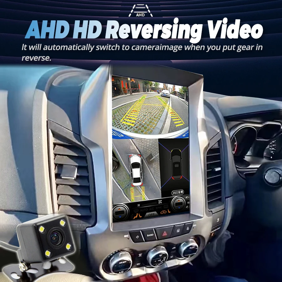 256 ГБ ПЗУ Tesla Style Android 13 Экран для Ford Ranger 2012-2016 Автомобильный радиоприемник Стерео DSP