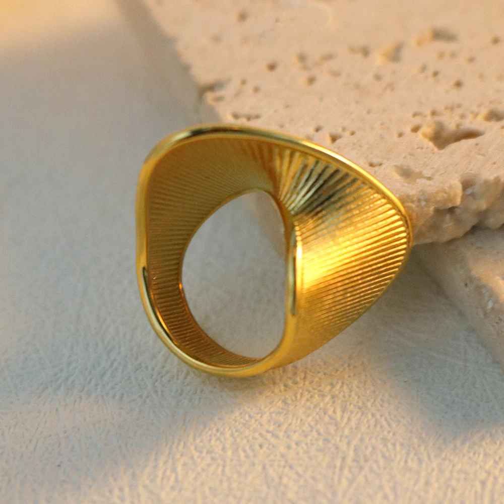 ZMfashion полосатое кольцо из нержавеющей стали для мужчин и женщин нишевые