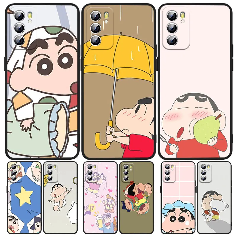 

Cartoon Anime Crayon Shin Chan Phone Case For OPPO A5 A9 A12 A1K AX7 A72 A52 A31 A53 A53S A73 A93 A94 A74 A16 2020 Black luxury