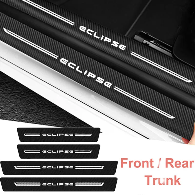 

Carbon Fiber for Mitsubishi Eclipse Logo Car Sticker Anti Scratch Door Sill Decals Door Waterproof Threshold Protective Film