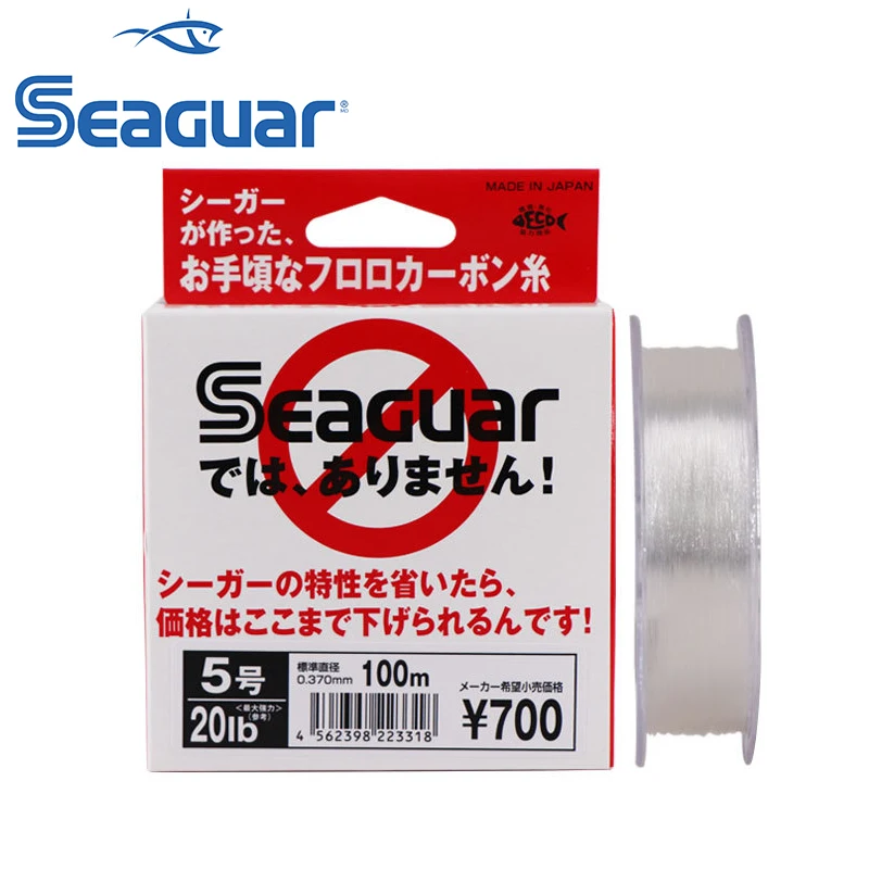 

SEAGUAR Original Model White Label 100M 4LB-20LB Fluorocarbon Test Carbon Fiber Monofilament Carp Wire Leader Line