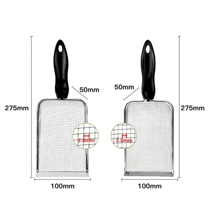 Лопата для рептилий мелкая сетка бородатый дракон просеиватель песка террариума