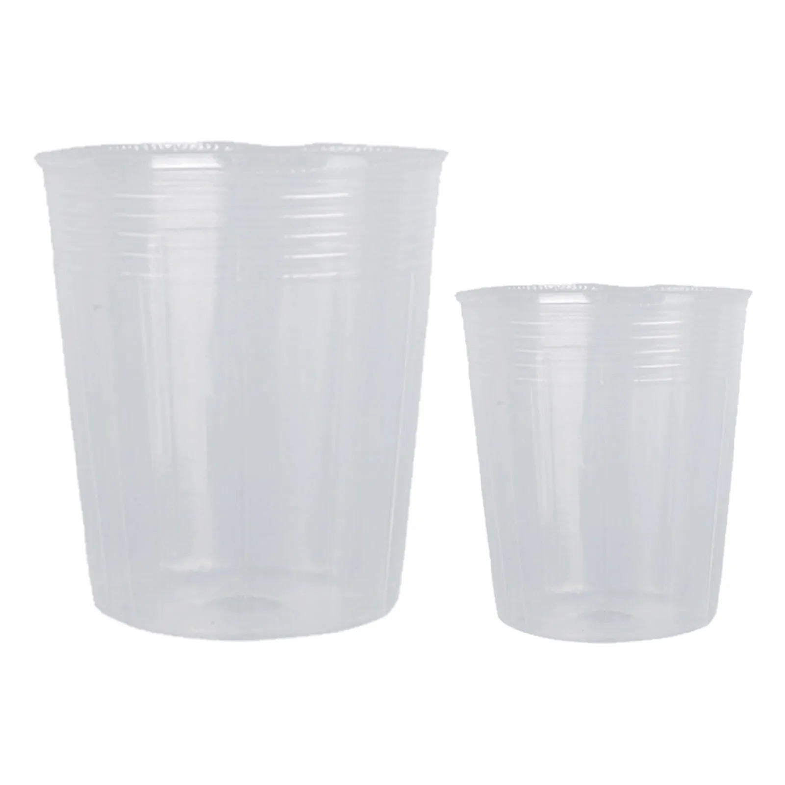 

50 шт., прозрачные горшки для садоводства, с отверстиями