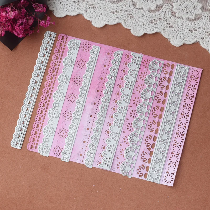 

Lace Decorative Cards Edges Metal Cutting Dies Stencil for DIY Scrapbooking Album Embossing Paper Cards Deco Crafts Die Cuts