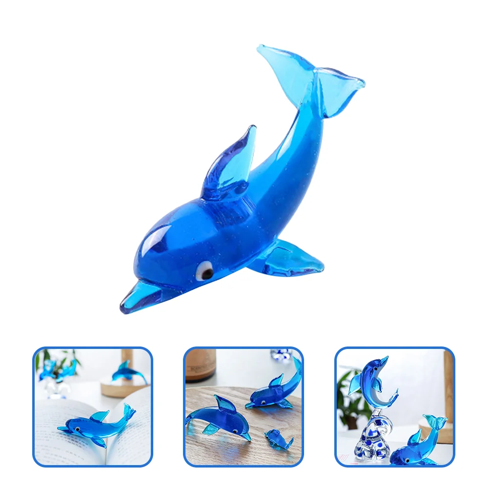 

Dolphinfigurine Animal Figurines Statue Sea Sculpture Ornament Animals Decoration Action Figures Blown Blue Figure Ocean