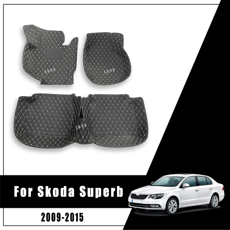 

Car Floor Mats For Skoda Superb 2009 2010 2011 2012 2013 2014 2015 Custom Rugs Carpets Covers Accessories Interior Foot Pads