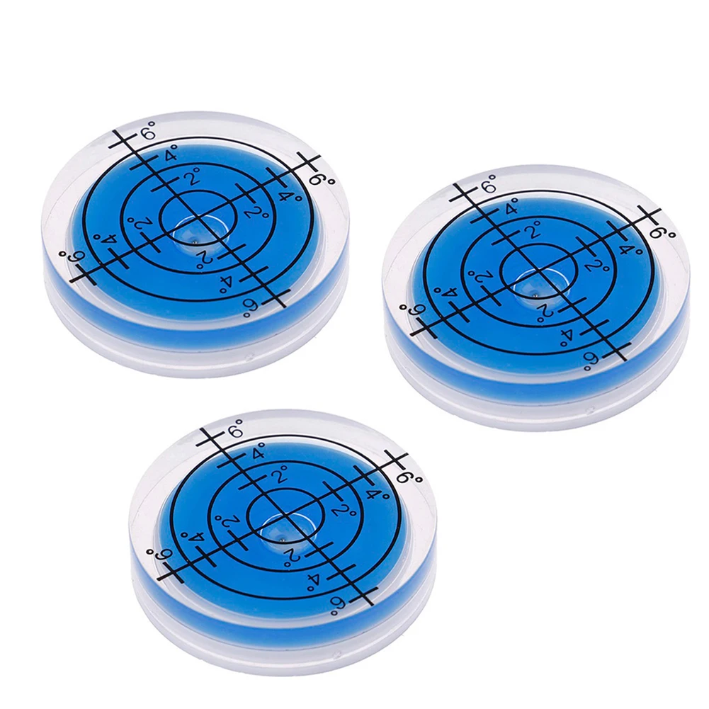 

3pcs Precision Bubble Level Round Circular Measuring 32mm Spirit Bubble Degree Mark Surface Level Round Circular Measuring Meter