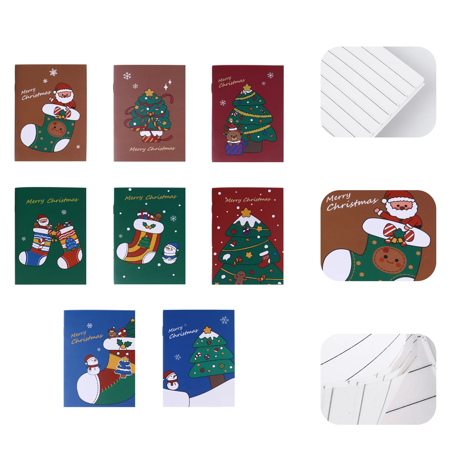 

50 Pcs Gift Pocket Journal Notebook Christmas Notepad Cartoon Mini School Paper Student Writing Stationery