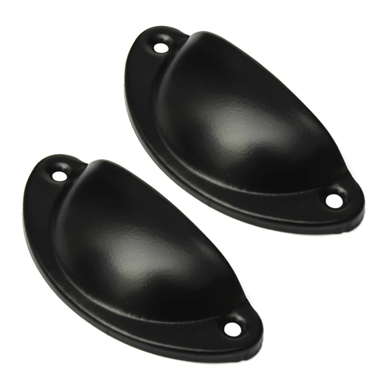

2 X Furniture Pull Handle Shell Pull Handle Drawer Pull Handle Door Pull Handle Cabinet Pull Handle Black