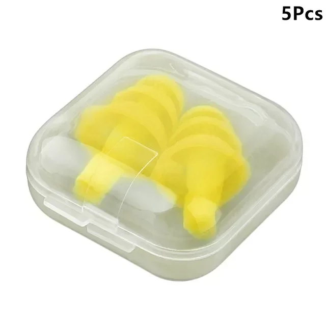 

2022NEW 3 5Pcs New Spiral Solid Silicone Ear Plugs Sleep Anti-Noise Snoring Earplugs noise cancelling For Sleeping Noise Reducti