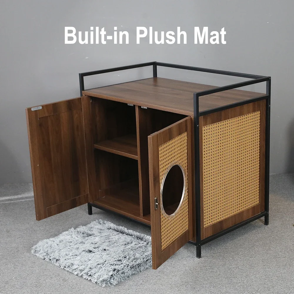 Индивидуальные Hoopet Pet новые изобретения деревянная кровать из ротанга кошачья