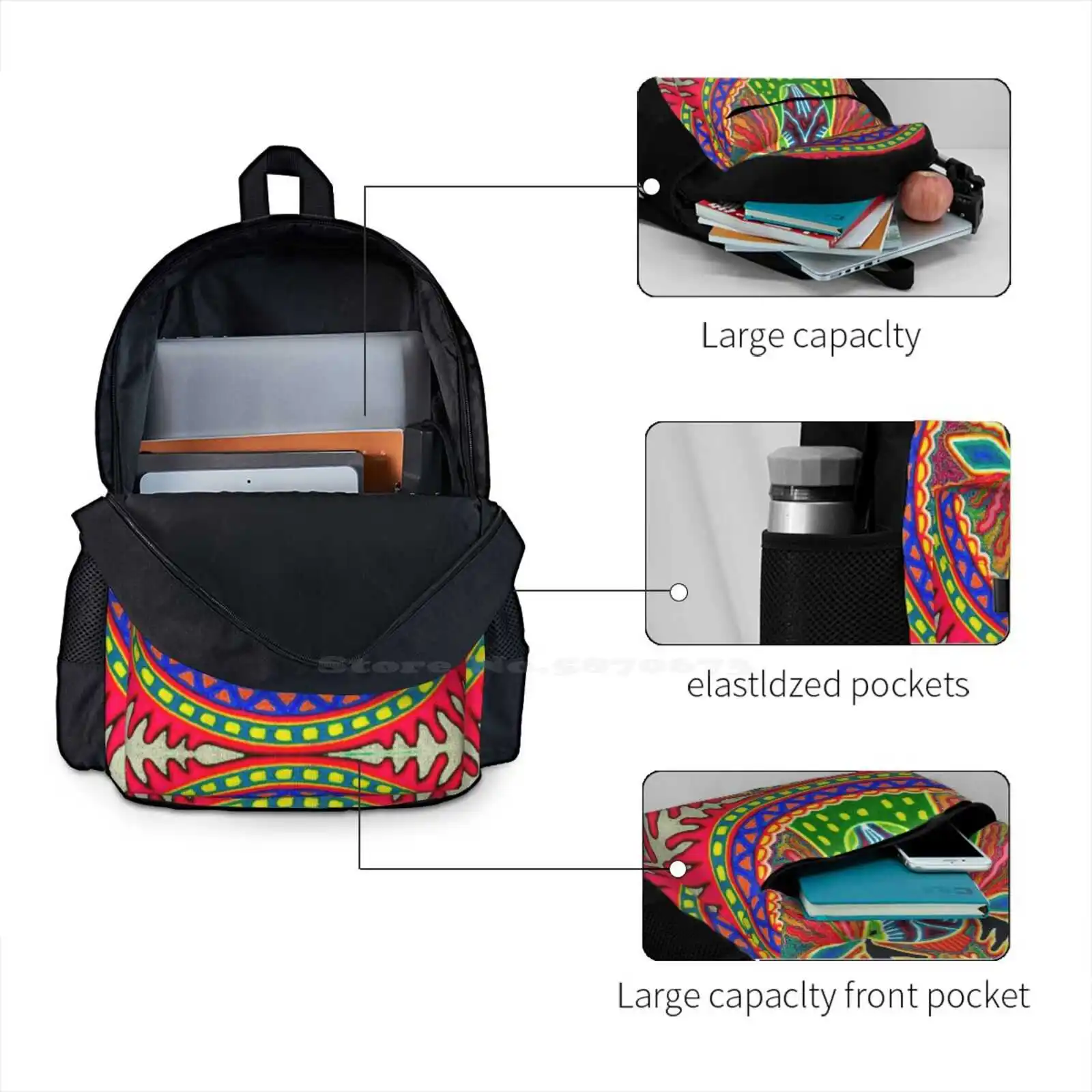 Huichol олень полный Peyote горячая распродажа школьный рюкзак модные сумки Spanglish