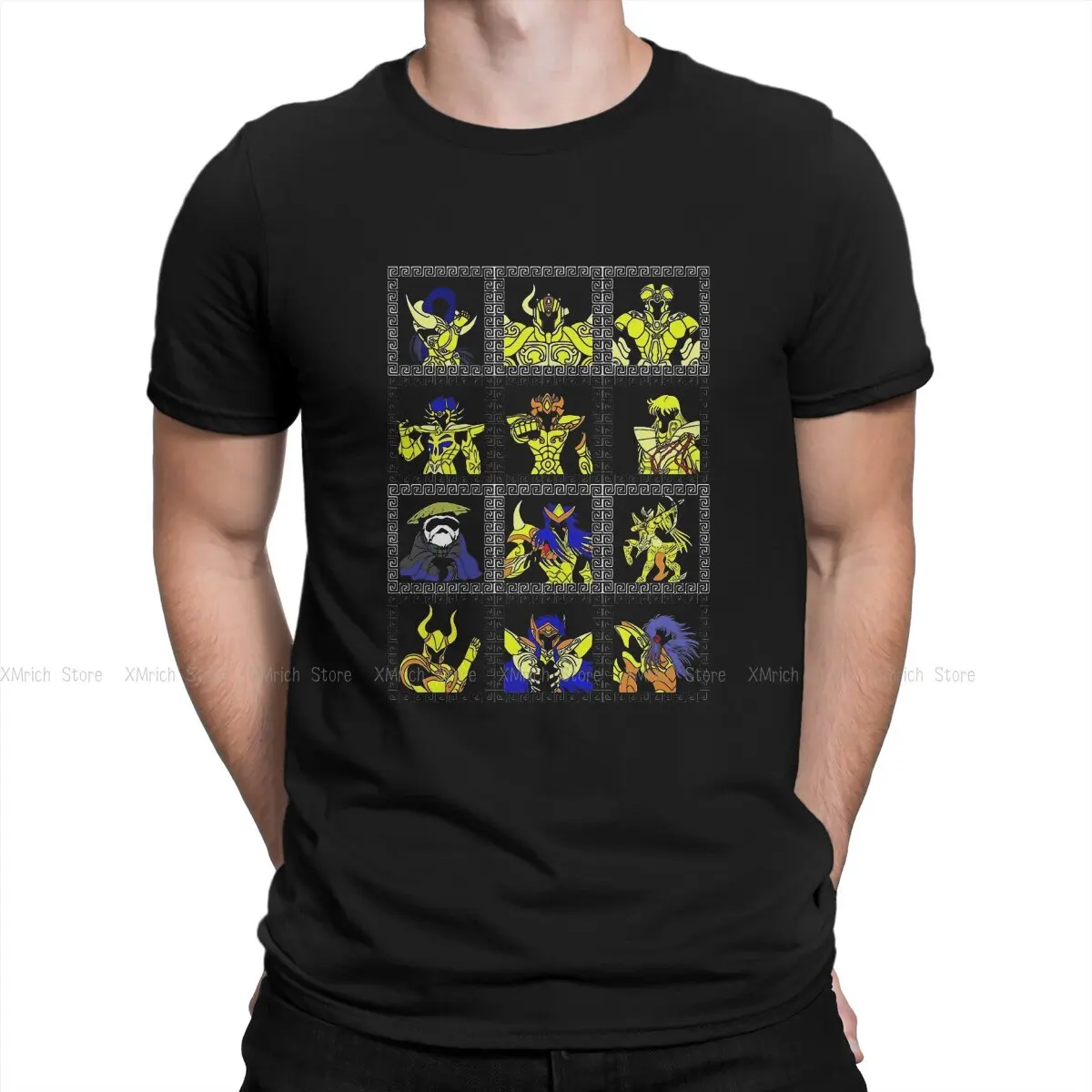 

Gold Saints Man's TShirt Saint Seiya Knights of the Zodiac Cosmo Athena Anime O Neck Tops Funny High Quality Gift Idea