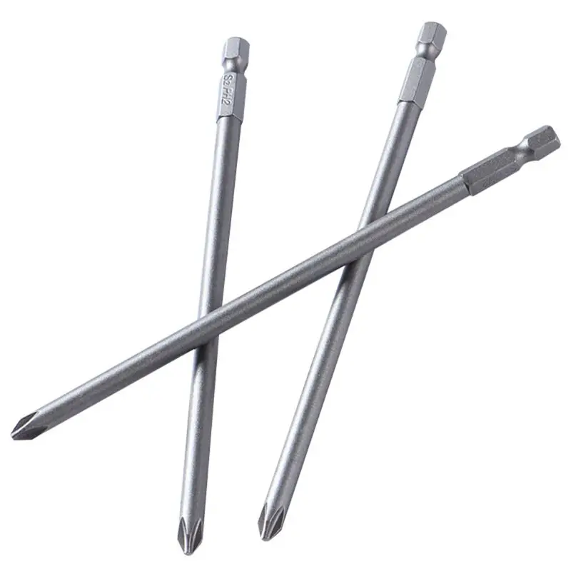 10 шт. 1/4 дюйма 150 мм длина стальные магнитные отвертки для креста головки P Прямая