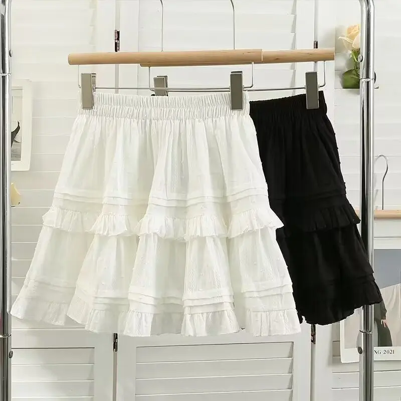 

Летние белые мини-юбки 2023, женская маленькая юбка А-силуэта с высокой талией, плиссированная Студенческая Женская Милая юбка в стиле преппи, оптовая продажа