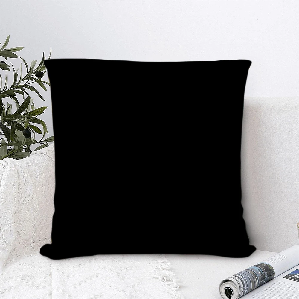 

Solid Black Decor Pillow Cover Decorative Pillows for Sofa Bedroom Pillow Cases Home Decor Cushion Covers 45*45cm