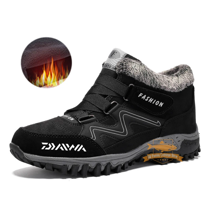 

Ботинки DAIWA для рыбалки для мужчин и женщин, зимние Бархатные непромокаемые теплые Нескользящие Водонепроницаемые зимние ботинки, уличная спортивная походная обувь