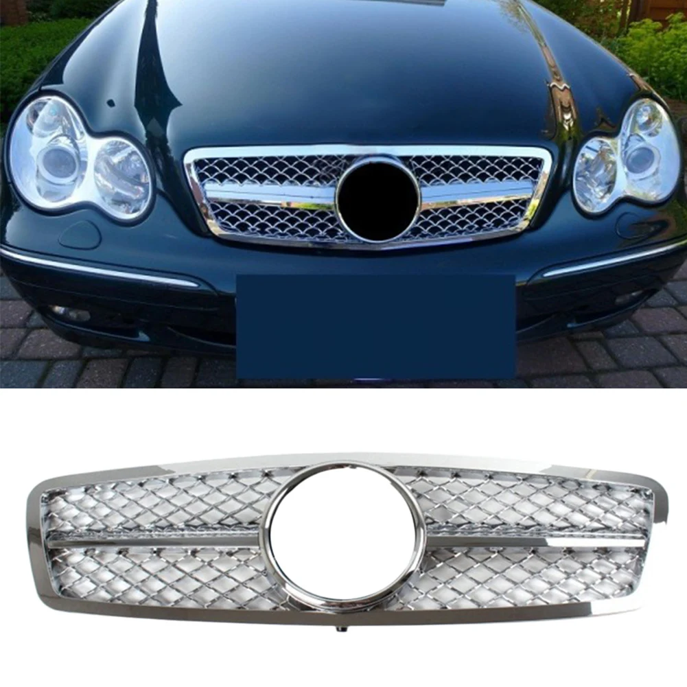 

Chrome Car Front Grill Upper Grill For Mercedes Benz W203 C-class C230 C240 C240 C63 2000 2001 2002 2003 2004 2005 2006 fast sh