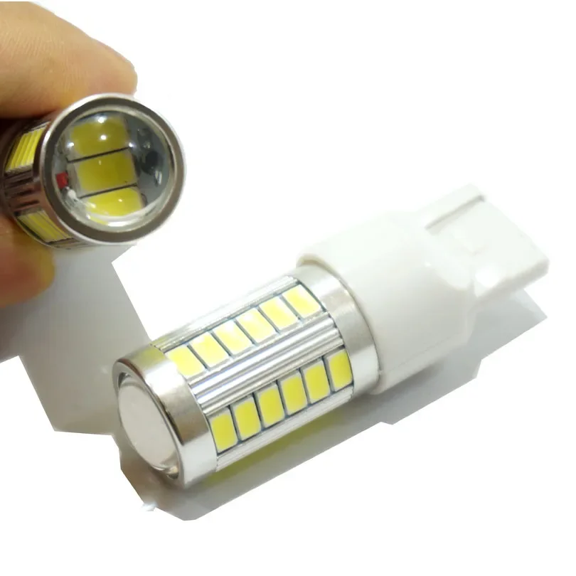 2 шт. 33 SMD High Bright 5630 5730 Чипсет T20 Стоп-сигнал 7440 7443 Светодиодная лампа красного цвета