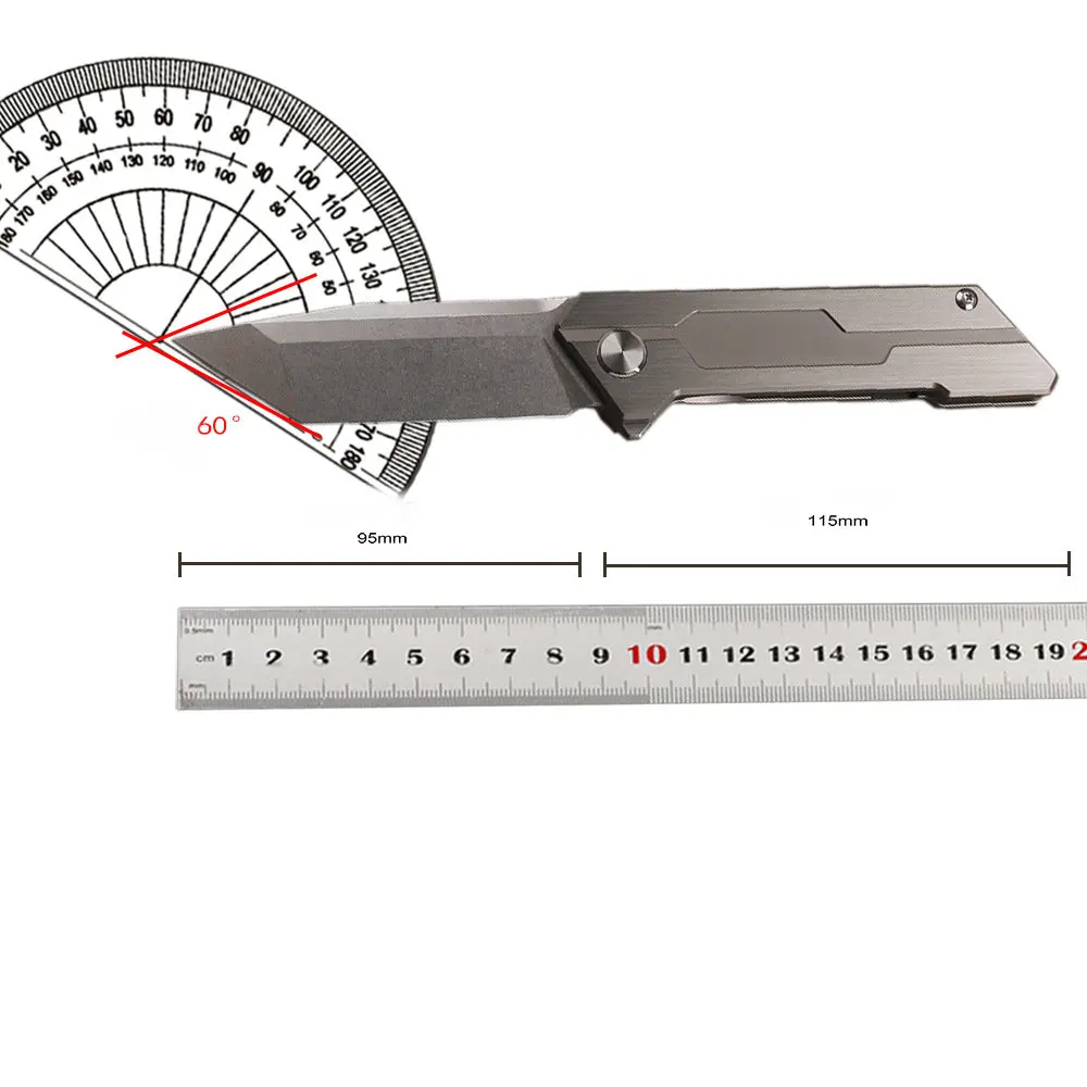 Складной нож TRSKT 14C28n охотничьи Тактические Ножи карманный с рукояткой TC4 Походный