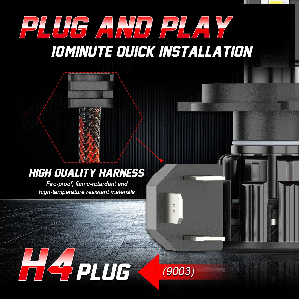 Лампы головного света CHUSYYRAY 4x Combo H4 9003 9006 9145 комплект противотуманных ламп