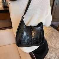 classic single shoulder bags for women stone pattern leather shoulder bag luxury brand ladys crossbody bags high quality handbag