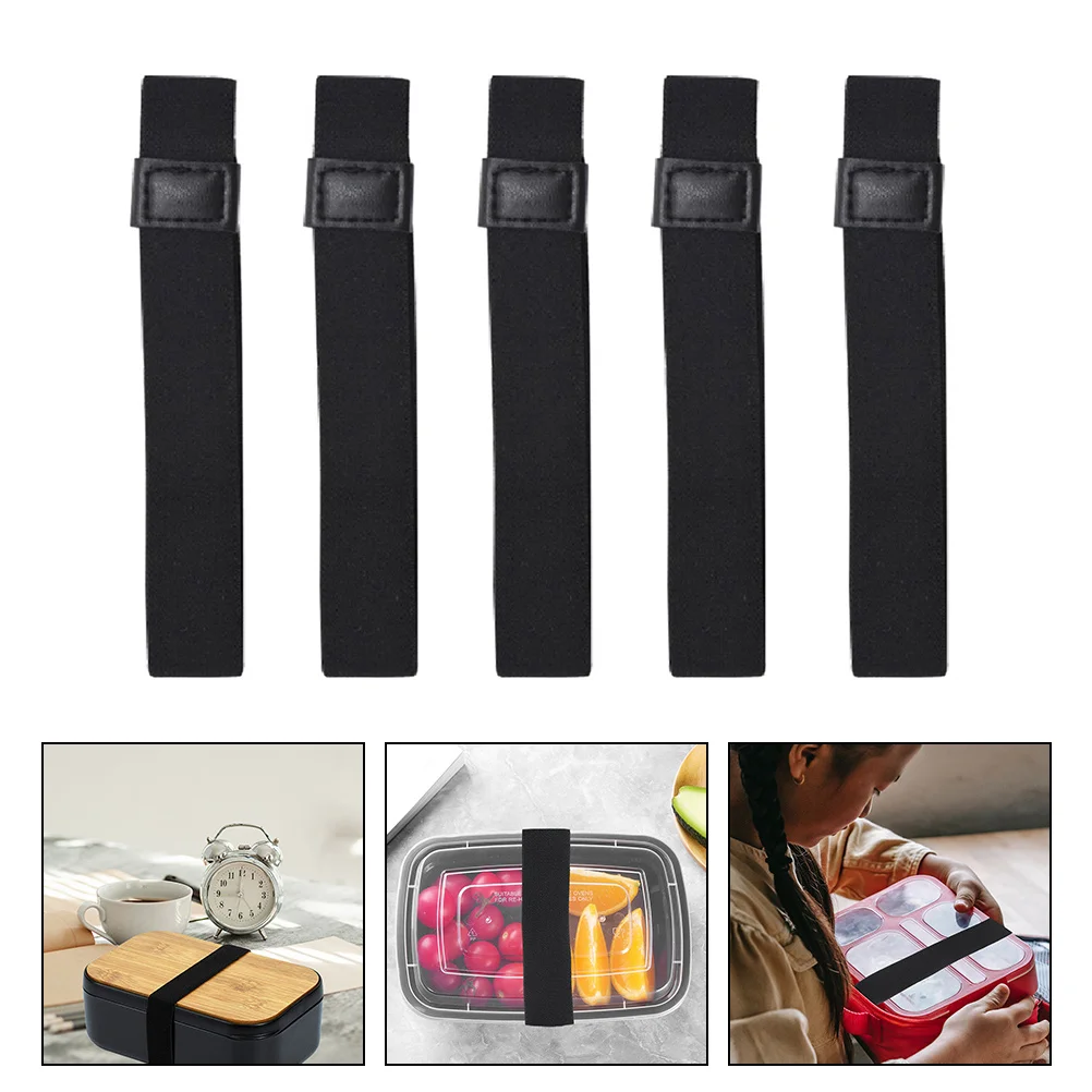 

Box Bento Strap Lunch Straps Elastic Lunchbox Band Containeroutdoor Bands Rope Fixing Schoolwith Replacement Picnic Silicone Lid