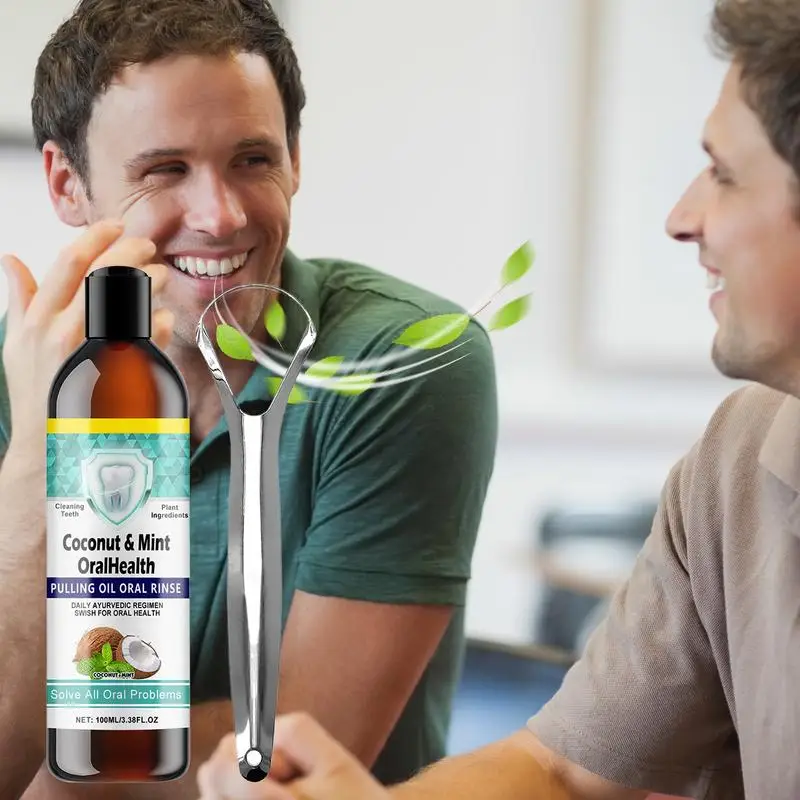 Натуральное масло для полоскания рта уход за неприятным дыханием кокосовое