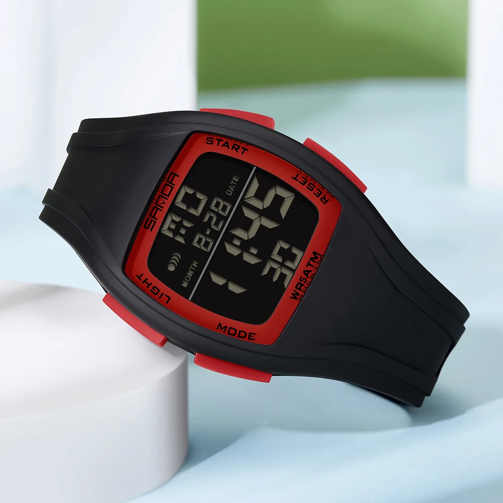 Часы наручные женские повседневные модные спортивные светодиодные цифровые для