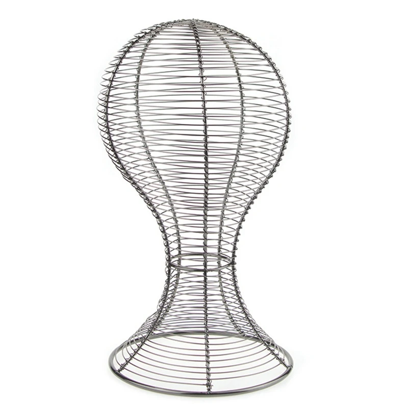 

Metal Wigs Display Stands Hair Mannequin Head Hat Display Holder Stand Tool Storage Rack for Shop Salon Home Black