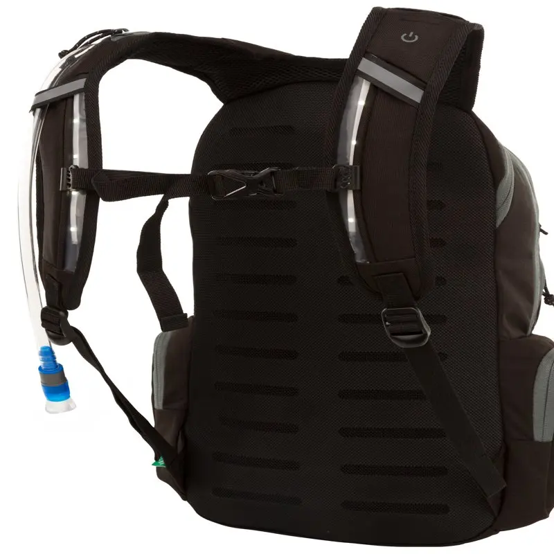 Outdoor Products Hydra-Lit 16.5 Ltr Hydration Backpack, 2-Liter Reservoir, Black, Unisex