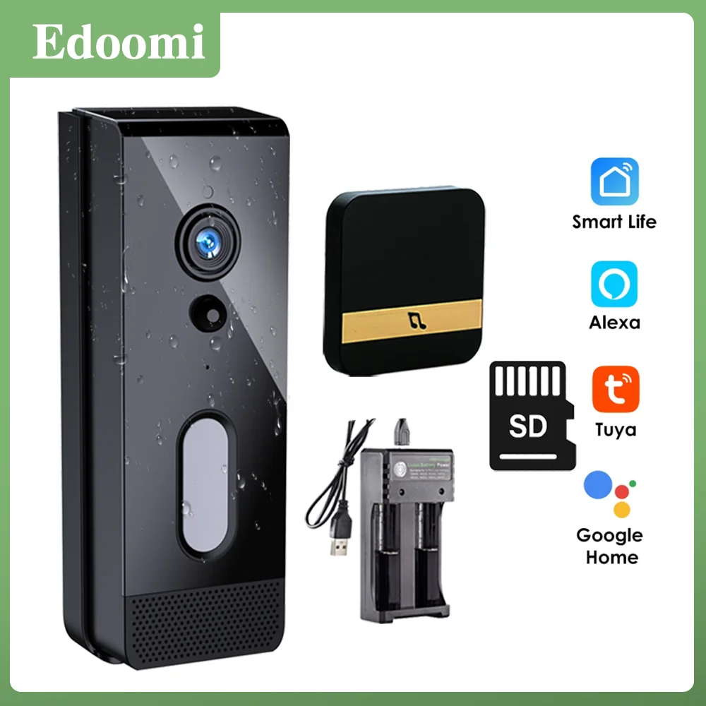 

Tuya Smart Home Doorbell Camera Support Alexa 1080P Outdoor Security Protection Waterproof WiFi Video Intercom Two Way Audio