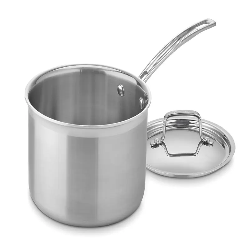 

MultiClad Pro Stainless Steel Triple Ply 4-Quart Saucepan with Lid - Heavy Gauge Heat Conduction Technology for Even Cooking