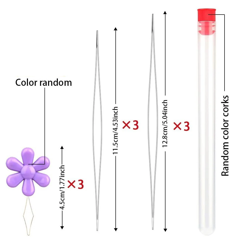 Иглы Длинные прямые для вышивания бисером 6 шт.