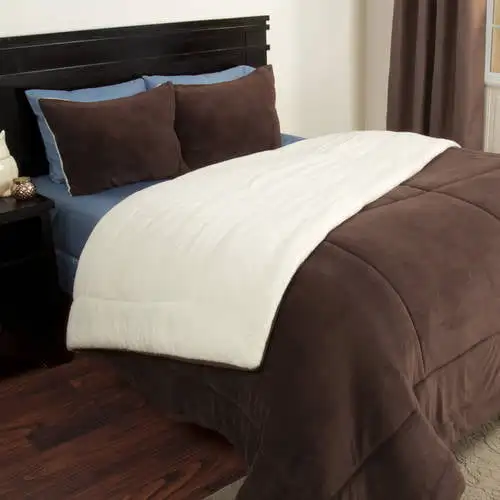 

3-Piece Size Comforter Set – Cozy Bedding, Chocolate For Adults