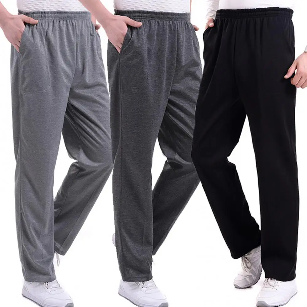 

Pants Trousers Breathable Legging Sports Loose Elastic 30-42 Men Gym Pockets Training Elasticity Waist Jogging Runing Sweatpants