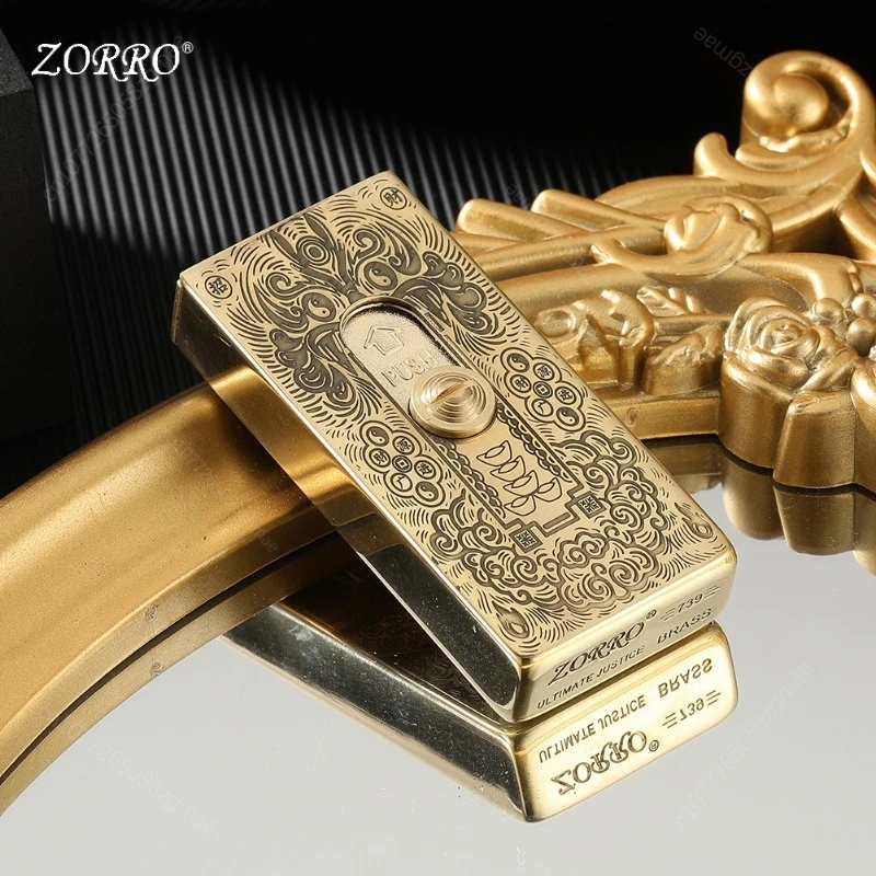Зажигалка ZORRO 739 на керосине, автоматическое выбросное устройство в одно касание, ретро-зажигалка в стиле спичечной коробки, креативный подарок для мужчин, аксессуар для сигарет. (art.: 3920d83d85ef2) - 3920d83d85ef2