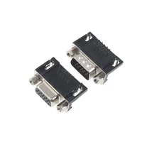 5pcs db15 dr15 3rows parallel port 15 pin d sub female male 15 way pcb 90 degree connector db15 socket plug vga adapter
