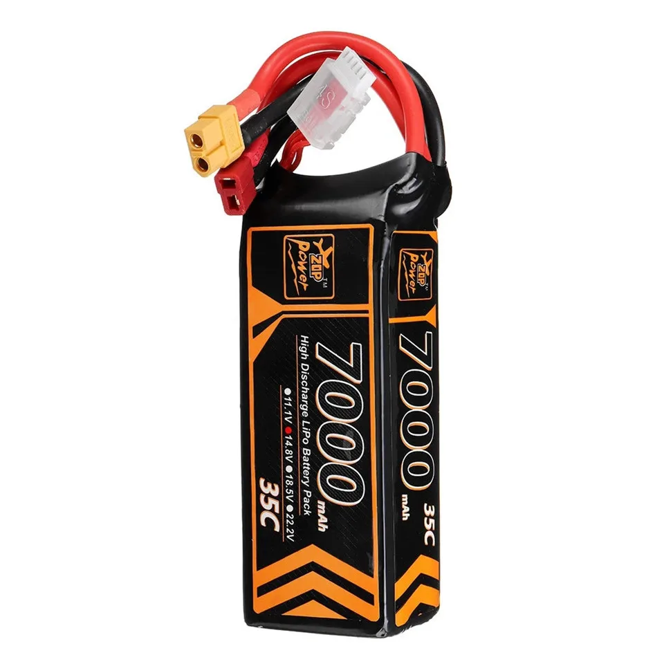 

ZOP Power 7000MAH Lipo Battery 4S 14.8V 35C 100C T XT60 Plug Connector for RC Car Model Helicpoter Quadcopter Drone Frame Parts