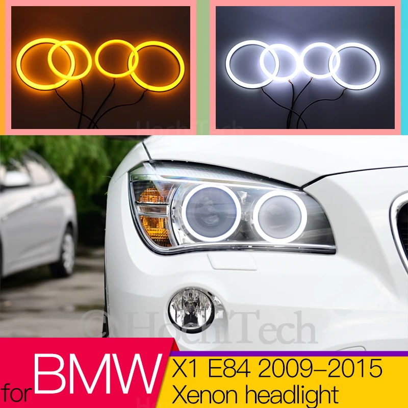 

Switchback Cotton Light LED Angel Eye Halo Dual Color for BMW X1 E84 2009 2010 2011 2012 2013 2014 2015 Xenon Headlight