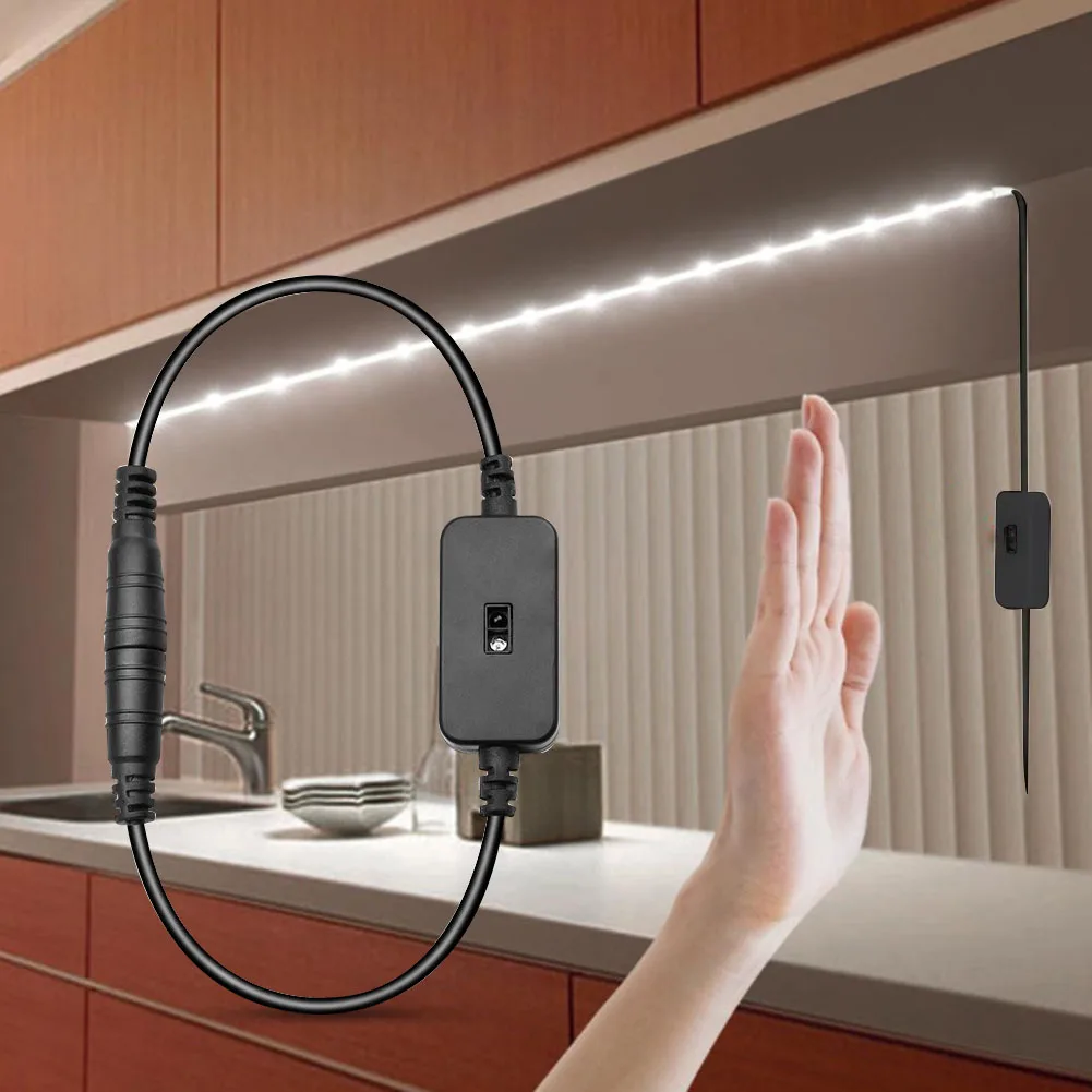

DC12V 24V Cupboard LED Infrared Switch Accessories Hand Sweeping LED Under Cabinet Lighting Switch for Kitchen Cupboard Closet