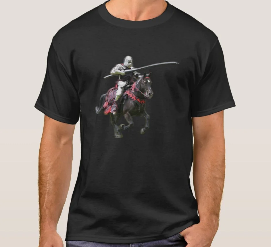 

Уникальный дизайн, штурмовая футболка среднего возраста с изображением рыцаря. Футболки с коротким рукавом из 100% хлопка в повседневном стиле свободного кроя