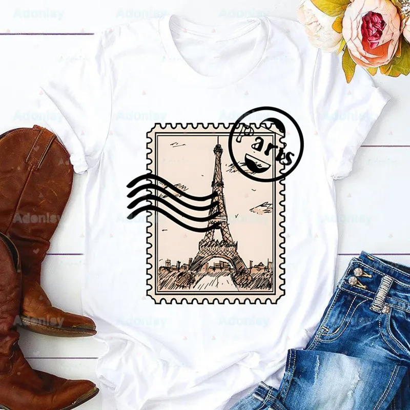 

Emily In Paris Creative Women Summer Short Sleeve Fashion Print Lady T-shirts Top T Shirt Ladies Womens Female Tee T-Shirt