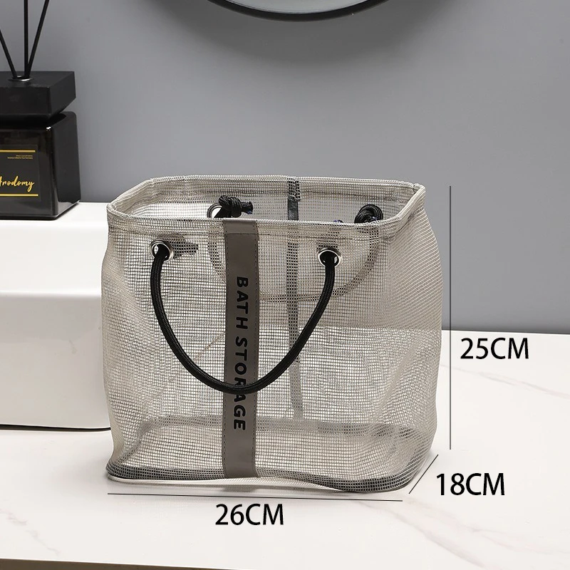 

Складная сетчатая сливная корзина большой емкости 2 в 1, органайзер для туалетных принадлежностей для путешествий, плавания, портативная ручка для переноски, экологически чистое хранение