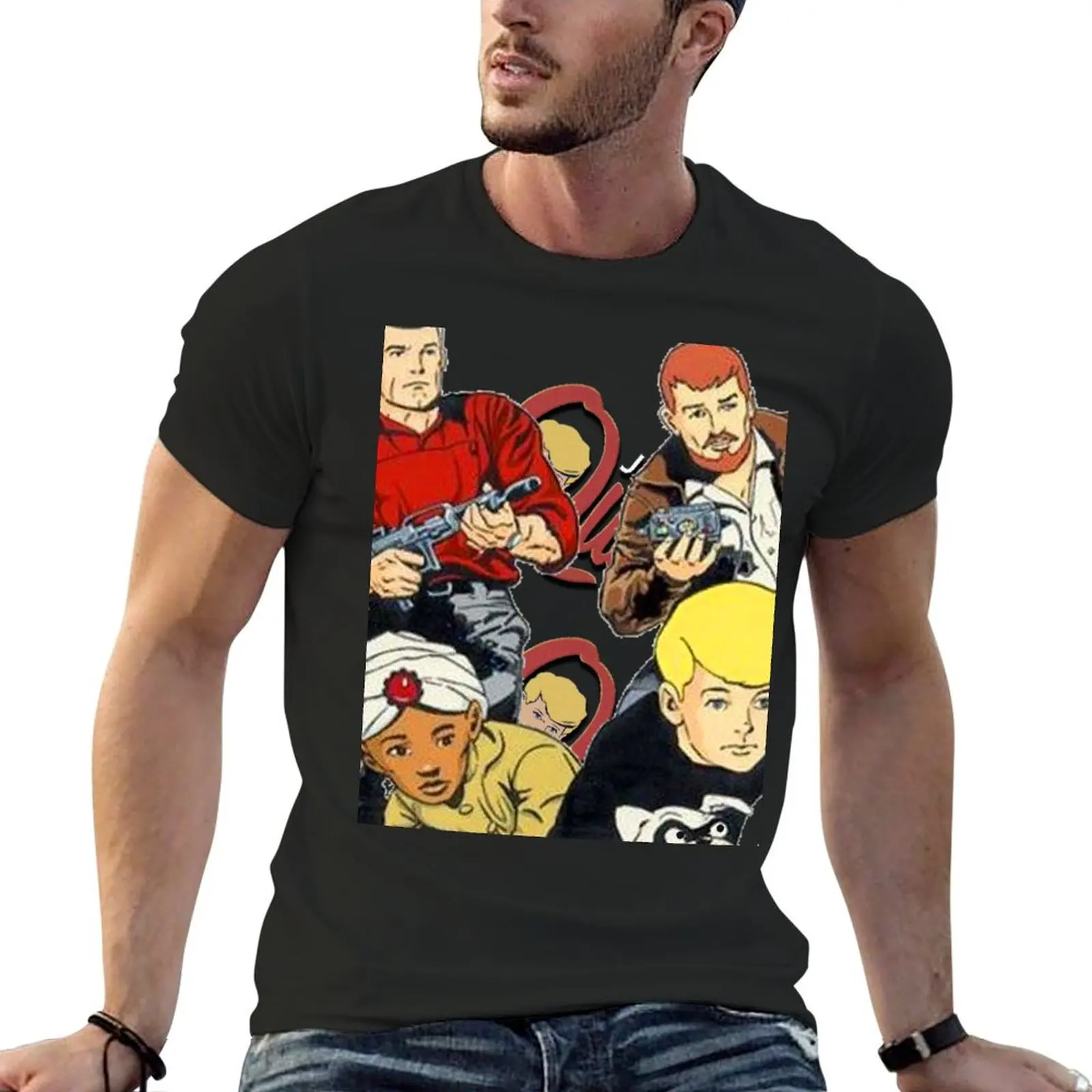 Футболка Jonny Quest Мужская Аниме фигурки из аниме вещи большие размеры