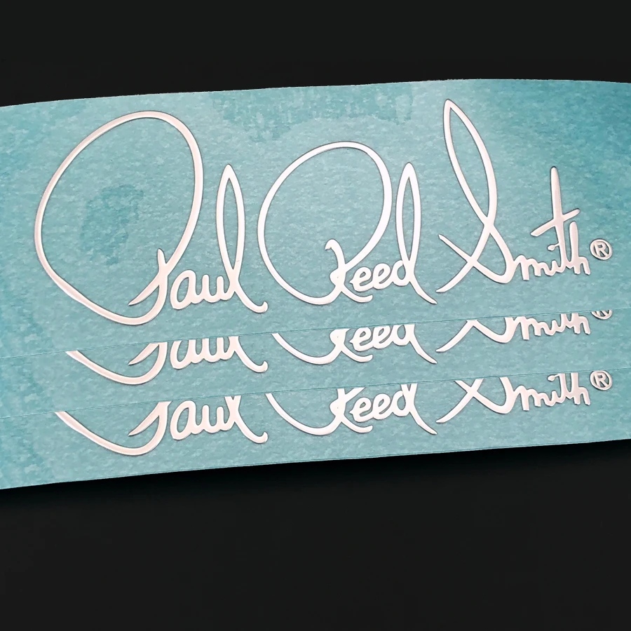 

3 шт. самоклеящаяся наклейка толщиной 0,3 мм на заказ серебряная металлическая наклейка PRS гитара с логотипом Peghead для гитары Paul