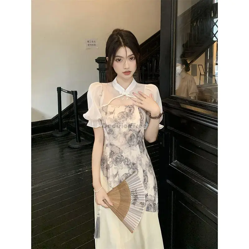 Женское Повседневное платье-Ципао Элегантное повседневное платье в китайском